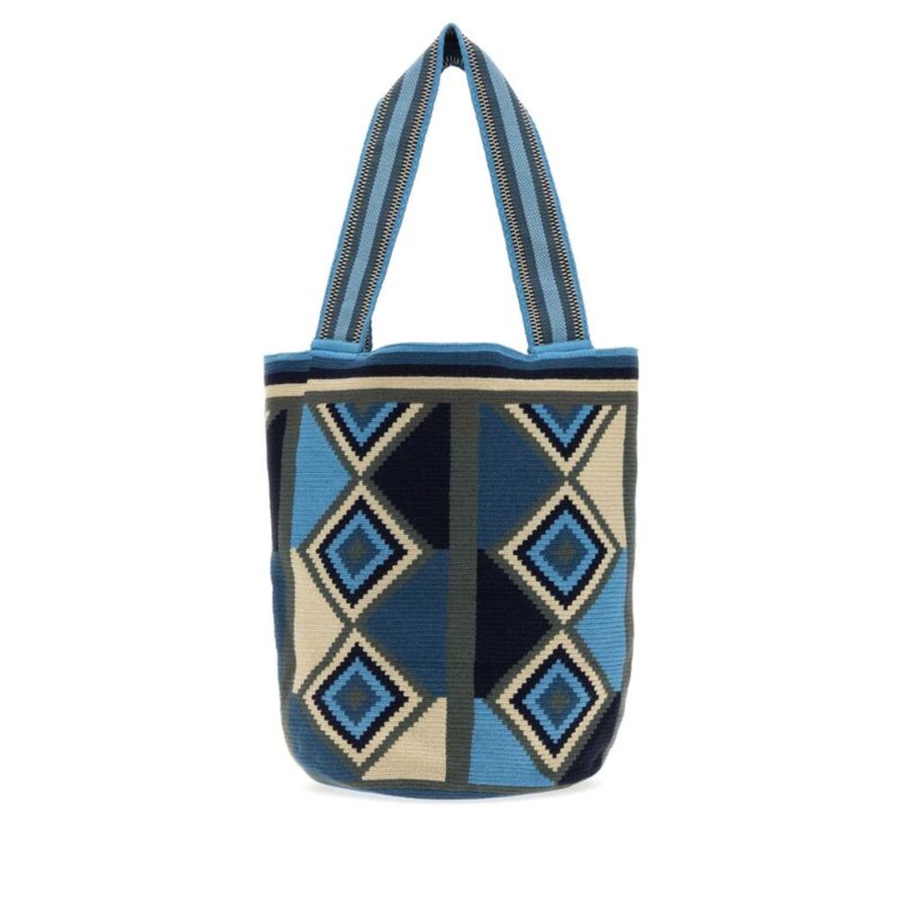 Jw Anderson Women Embroidered Fabric Wayuu Shopping Bag